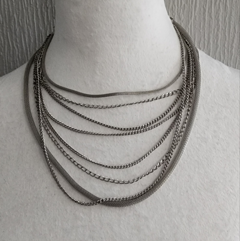 Silver Multi-Layer Necklace